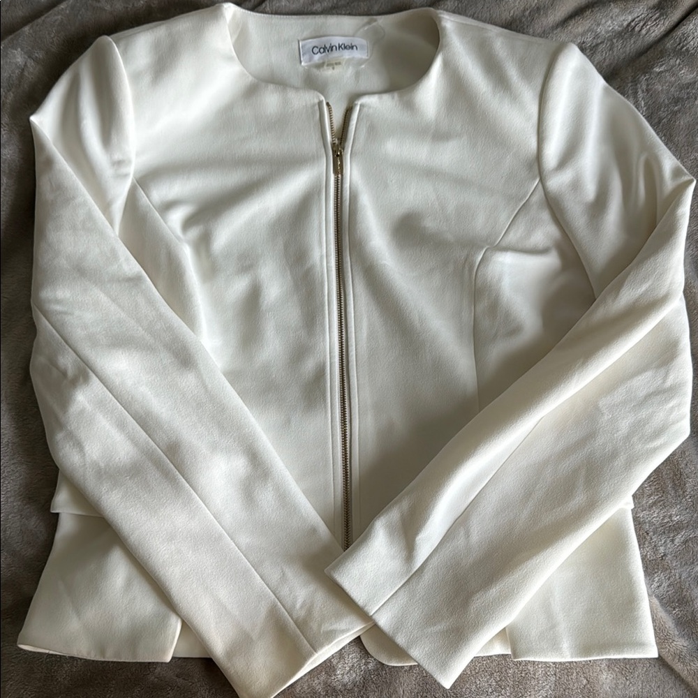 Calvin Klein Collection White Blazer Modern Minimalist Design